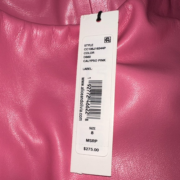 Alice & Olivia Nelle. Vegan Leather Strappy Mini Dress BNWT - Picture 6 of 6